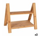 Serving board Viejo Valle Double height Bamboo 33 x 19,5 x 18 cm (2 Units)