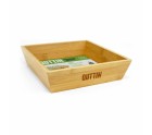 Bowl Quttin Brown Bamboo 20 x 20 x 5 cm (12 Units)