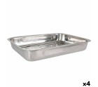Bandeja para Horno Quttin Acero Plateado Rectangular 43,4 x 31,2 cm (4 Unidades)