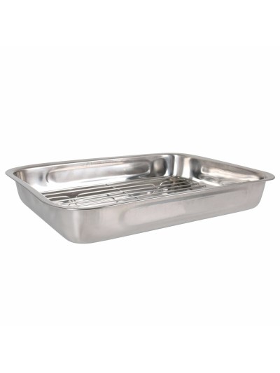 Bandeja para Horno Quttin Acero Plateado Rectangular 43,4 x 31,2 cm (4 Unidades)