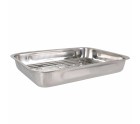 Bandeja para Horno Quttin Acero Plateado Rectangular 43,4 x 31,2 cm (4 Unidades)