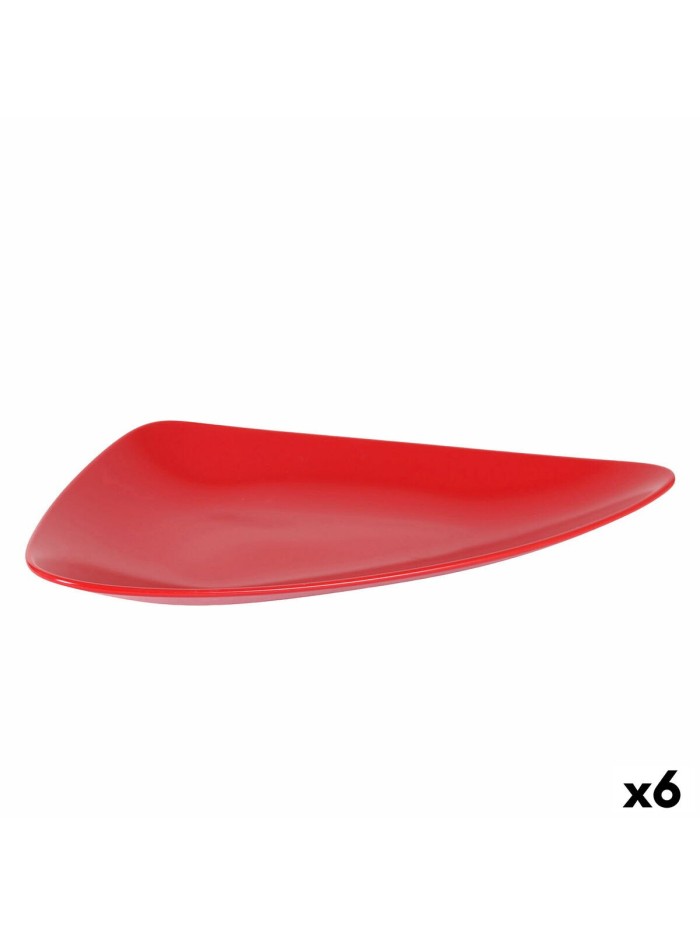 Snack tray Ceramic Red 41 x 24 x 5 cm (6 Units)