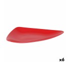 Snack tray Ceramic Red 41 x 24 x 5 cm (6 Units)