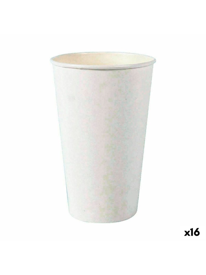 Set de Vasos Algon Desechables Cartón Blanco 6 Piezas 450 ml (16 Unidades)