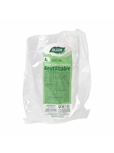 Set de vasos reutilizables Algon Sidra 4 Piezas 500 ml (80 Unidades)