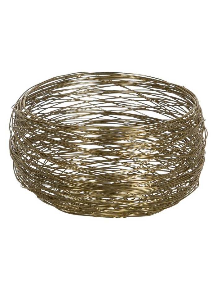 Cuenco Dorado Acero Inoxidable 27 x 27 x 16 cm