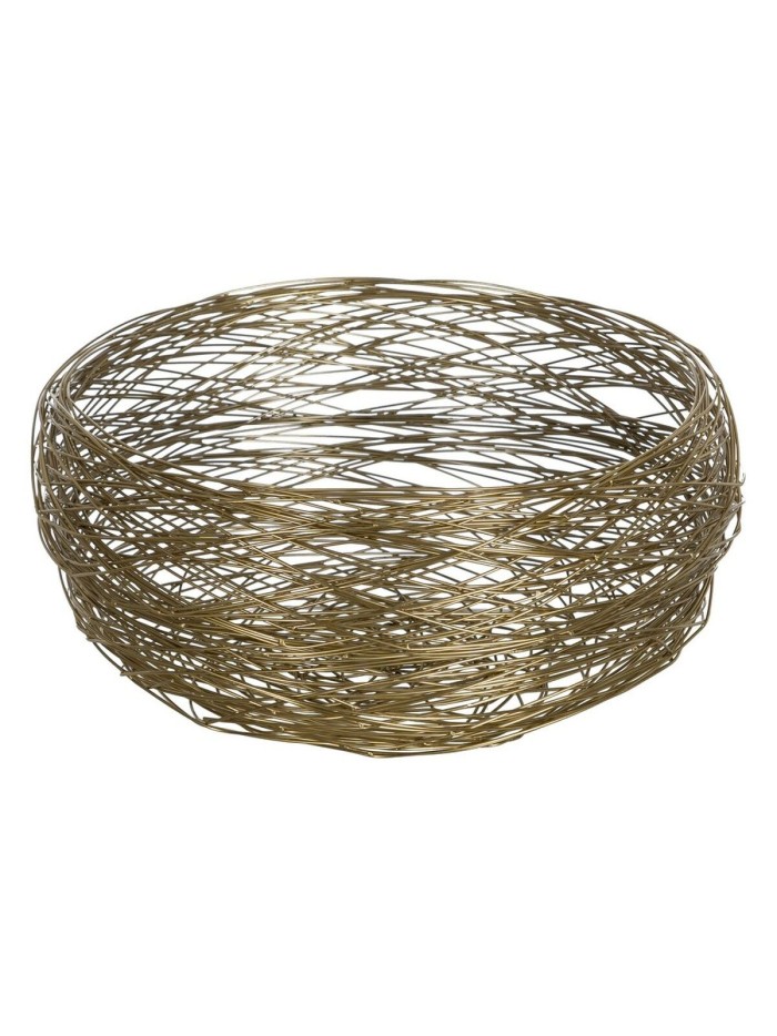 Cuenco Dorado Acero Inoxidable 34 x 34 x 16 cm