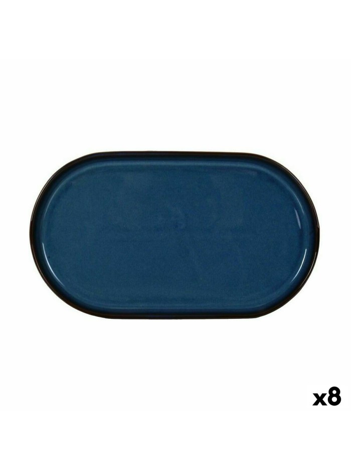 Snack tray La Mediterránea Chester Blue Oval 30,5 x 17,5 x 2,8 cm (8 Units)