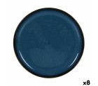 Snack tray La Mediterránea Chester Blue Circular 24,3 x 2,5 cm (8 Units)