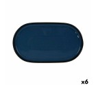 Bandeja de Aperitivos La Mediterránea Chester Azul Ovalado 36 x 20,5 x 3 cm (6 Unidades)