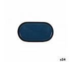 Snack tray La Mediterránea Chester Blue Oval 13 x 8 x 4 cm (24 Units)