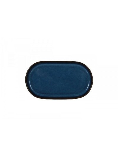 Snack tray La Mediterránea Chester Blue Oval 13 x 8 x 4 cm (24 Units)