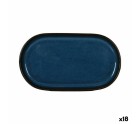 Snack tray La Mediterránea Chester Blue Oval 20 x 11 x 1,5 cm (18 Units)