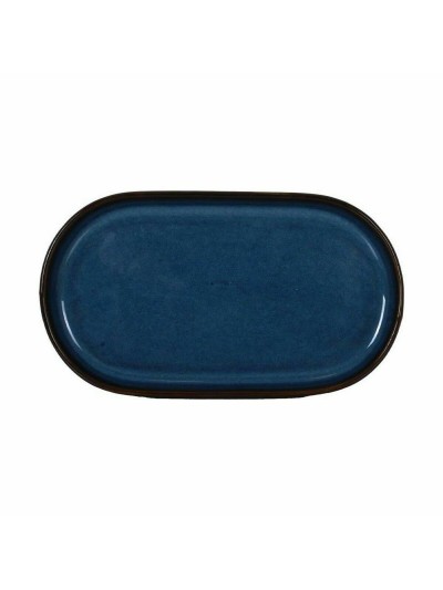 Snack tray La Mediterránea Chester Blue Oval 20 x 11 x 1,5 cm (18 Units)