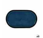 Bandeja de Aperitivos La Mediterránea Chester Azul Ovalado 25,3 x 13,5 x 2,6 cm (12 Unidades)