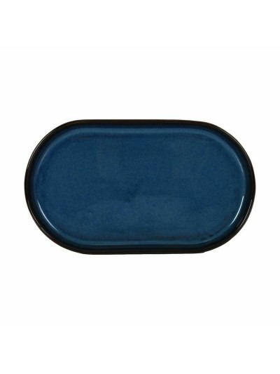 Bandeja de Aperitivos La Mediterránea Chester Azul Ovalado 25,3 x 13,5 x 2,6 cm (12 Unidades)