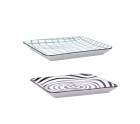 Bandeja de Aperitivos Bidasoa Zigzag Multicolor Cerámica 21 x 21 cm (6 Unidades)