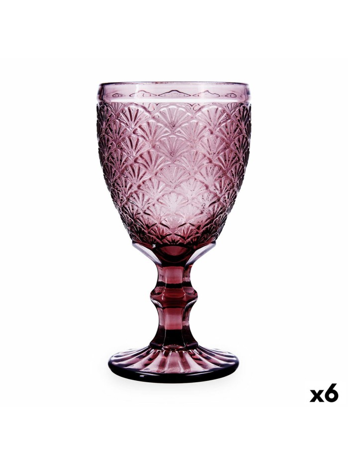 Verre Bidasoa Rose Moon Rose verre 350 ml (6 Unités)