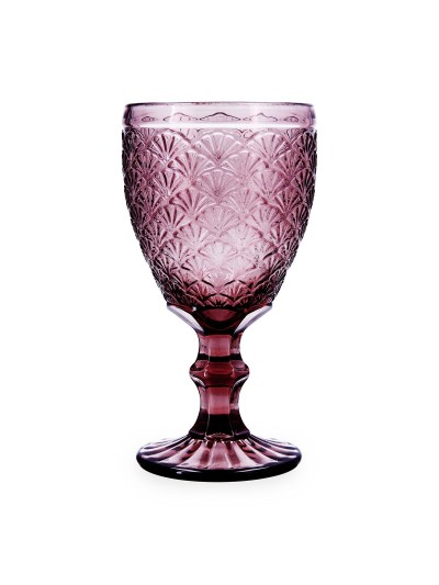 Wineglass Bidasoa Rose Moon Pink Glass 350 ml (6 Units)