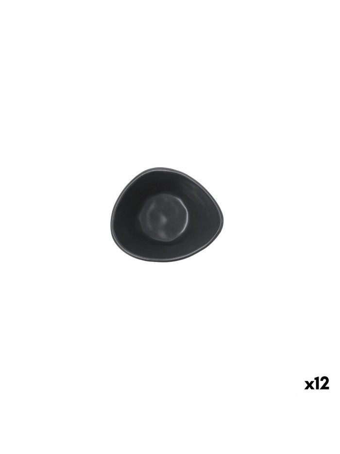 Bol Bidasoa Cosmos Gris Céramique Ø 17 cm (12 Unités)