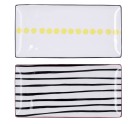 Bandeja de Aperitivos Bidasoa Zigzag Multicolor Cerámica 30,5 x 15 x 2 cm (6 Unidades)