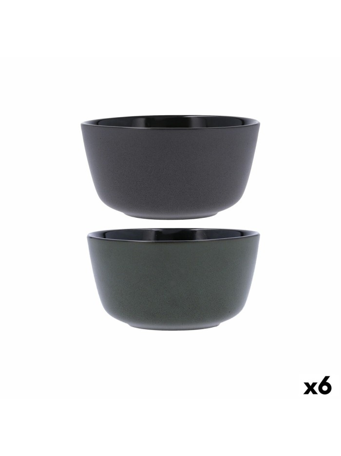 Bowl Bidasoa Dark Moon Grey Ceramic 780 ml (6 Units)
