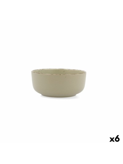 Cuenco Quid Duna Verde Cerámica 15 x 15 cm (6 Unidades)