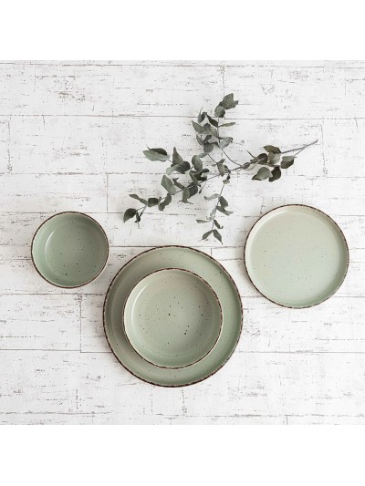 Bowl Quid Duna Green Ceramic 15 x 15 cm (6 Units)