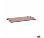 Bandeja de Aperitivos Quid Mineral Gres Terracota Cerámica 30 x 18 cm (6 Unidades)