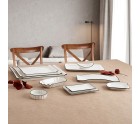 Plateau apéritif Quid Gastro Blanc Céramique 36 x 25 cm (6 Unités)