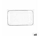 Snack tray Quid Gastro White Ceramic 31 x 18 cm (6 Units)