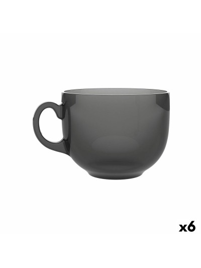 Taza Luminarc Alba Gris Vidrio 500 ml (6 Unidades)
