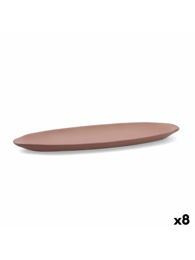 Bandeja de Aperitivos Quid Mineral Gres Terracota Cerámica 13 x 30,5 cm (8 Unidades)