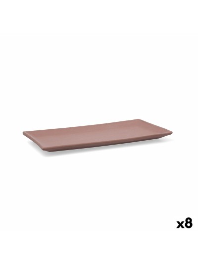 Snack tray Quid Mineral Gres Terracotta Ceramic 15 x 30 cm (8 Units)