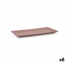 Bandeja de Aperitivos Quid Mineral Gres Terracota Cerámica 15 x 30 cm (8 Unidades)