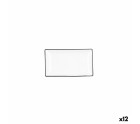 Plateau apéritif Quid Gastro Blanc Noir Céramique 16,5 x 9,5 x 2 cm (12 Unités)