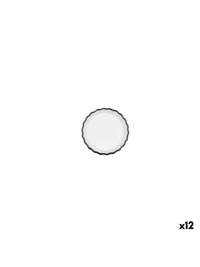 Plateau apéritif Quid Gastro Blanc Noir Céramique 10,5 x 3 cm (12 Unités)