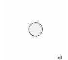 Snack tray Quid Gastro White Black Ceramic 10,5 x 3 cm (12 Units)