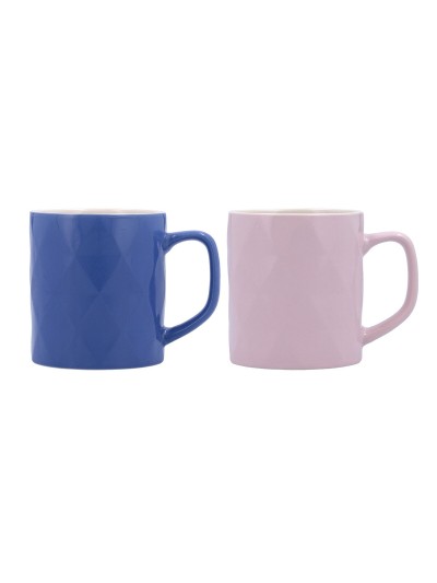 Taza Quid Rombos Cerámica 330 ml (12 Unidades)