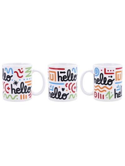 Cup Quid Hello Comics Multicolour Ceramic 330 ml (12 Units)