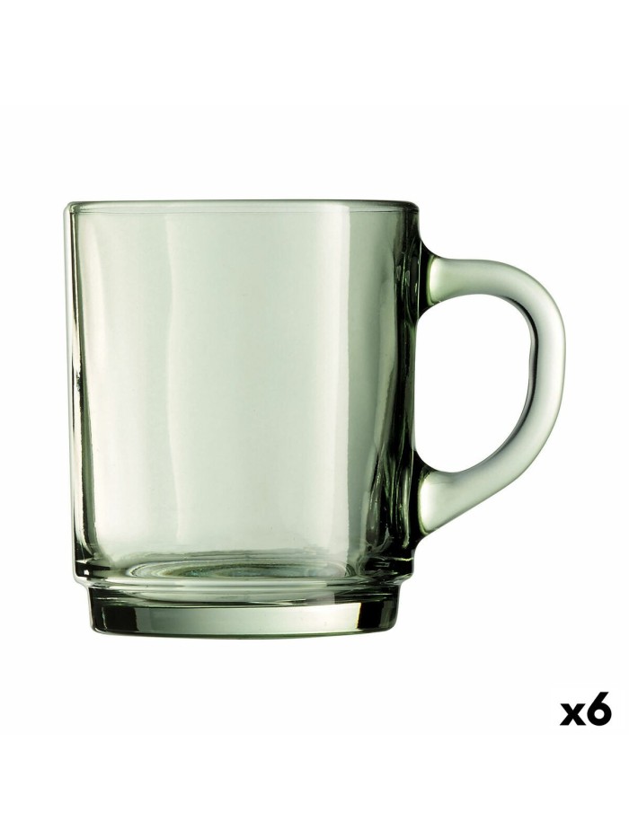 Taza Luminarc Alba Verde Vidrio 250 ml (6 Unidades)