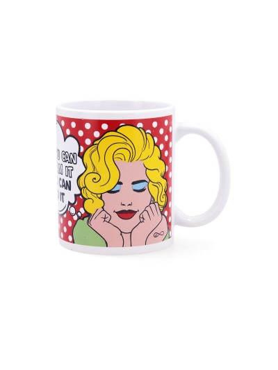 Taza Quid Pin Up Cómics Multicolor Cerámica 330 ml (12 Unidades)