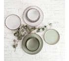 Flat Plate Quid Duna Green Ceramic 26,5 x 2,8 cm (6 Units)