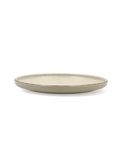 Flat Plate Quid Duna Green Ceramic 26,5 x 2,8 cm (6 Units)