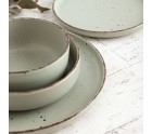 Flat Plate Quid Duna Green Ceramic 26,5 x 2,8 cm (6 Units)