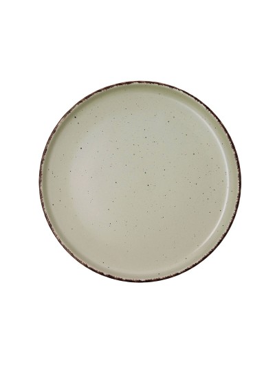 Flat Plate Quid Duna Green Ceramic 26,5 x 2,8 cm (6 Units)