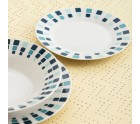 Plato de Postre Quid Simetric Azul Cerámica 19 cm (12 Unidades)