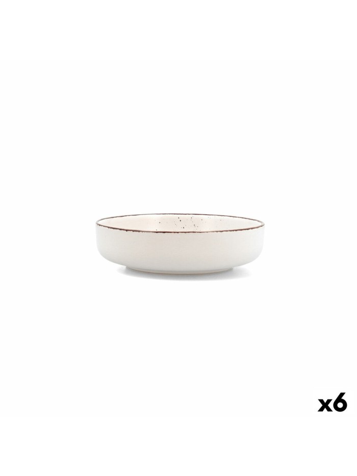 Deep Plate Quid Duna Beige Ceramic 18,5 x 5,3 cm (6 Units)