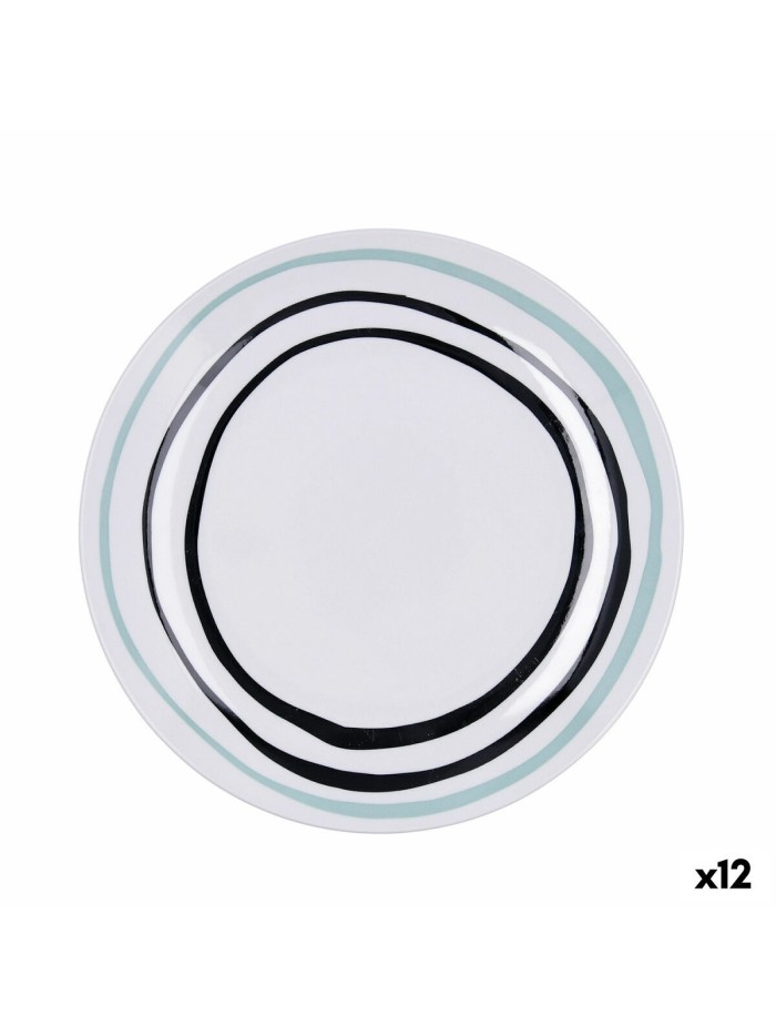 Assiette plate Bidasoa Zigzag Multicouleur Céramique Ø 26,5 cm (12 Unités)