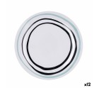 Plato Llano Bidasoa Zigzag Multicolor Cerámica Ø 26,5 cm (12 Unidades)